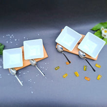 Lade das Bild in den Galerie-Viewer, 2er Dipschalen / Tapasschalen mit "schwebendem Löffel"