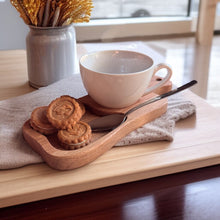 Lade das Bild in den Galerie-Viewer, Kaffeetablett "geschwungen" weiß