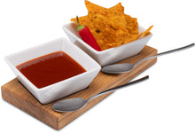 Lade das Bild in den Galerie-Viewer, 2er Dipschalen / Tapasschalen mit "schwebendem Löffel"