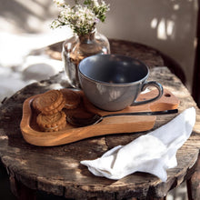 Lade das Bild in den Galerie-Viewer, Kaffeetablett "geschwungen" anthrazit
