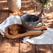 Lade das Bild in den Galerie-Viewer, Kaffeetablett "geschwungen" anthrazit
